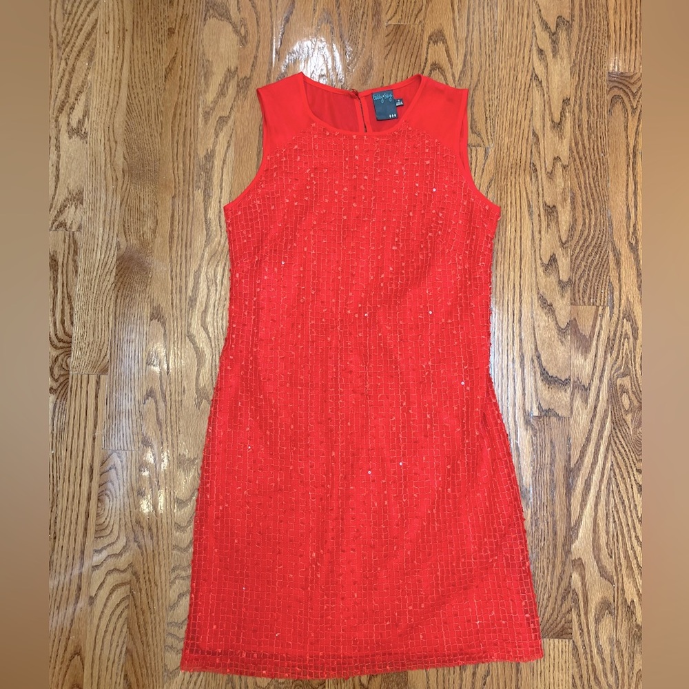 Gabby Skye Orange Dress Sz 6